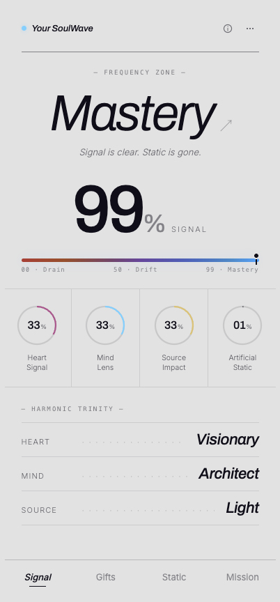 SoulWave dashboard